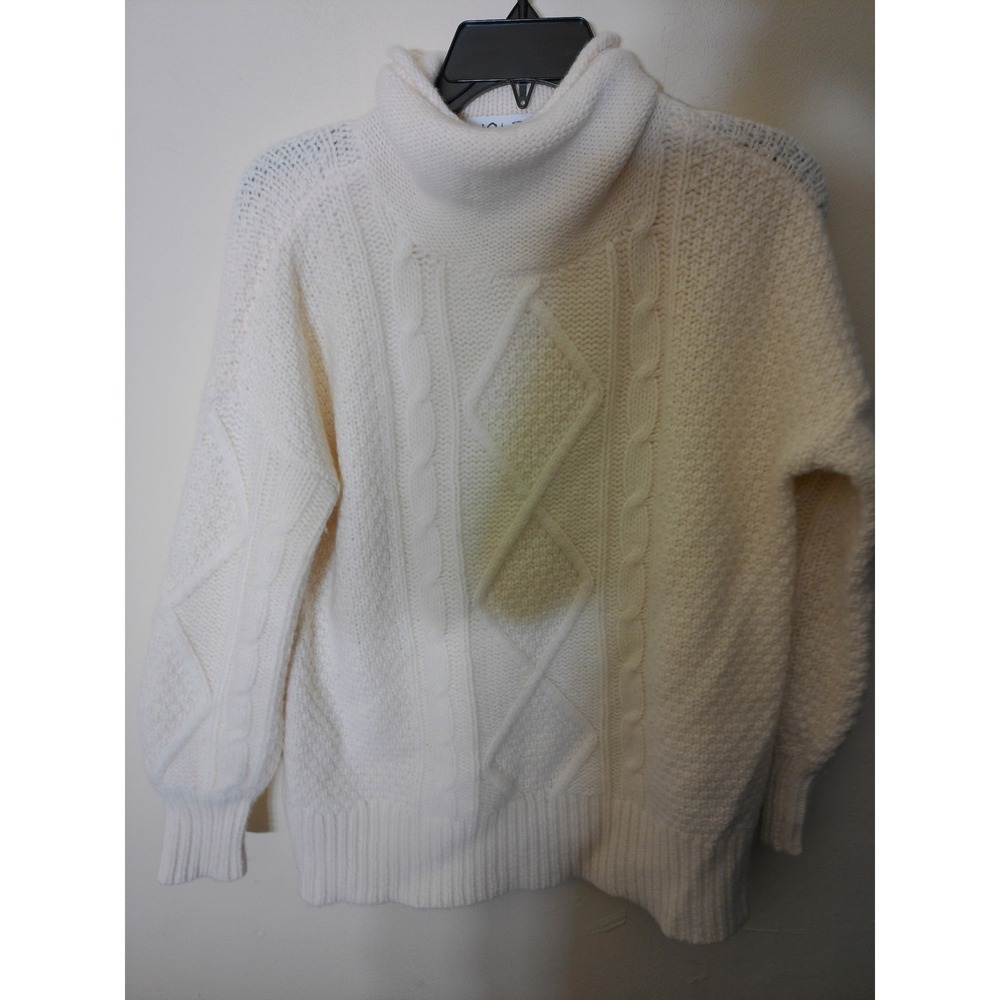 Brooks Brothers Cardigan Women XS Cream Merino Wool Cable Knit Shawl Fisherman